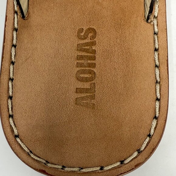 Alohas Eugene Sandals Women’s EU 37 US 7 Brown Leather Strappy Thong Flat - Picture 10 of 12